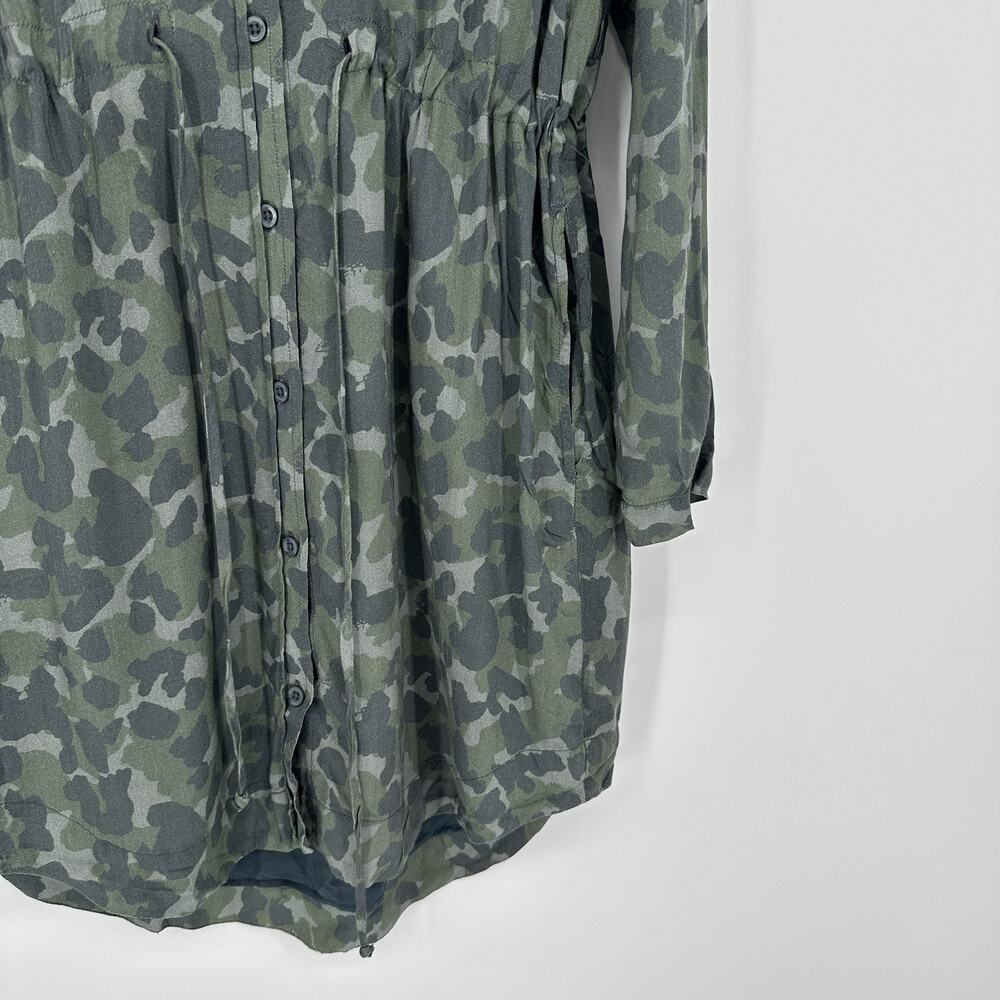 Cloth & Stone Dress Womens Medium Camouflage Long Sleeve Shirt Button Up Pockets - Picture 3 of 12